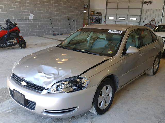 2G1WT58K079286705 - 2007 CHEVROLET IMPALA LT SILVER photo 2