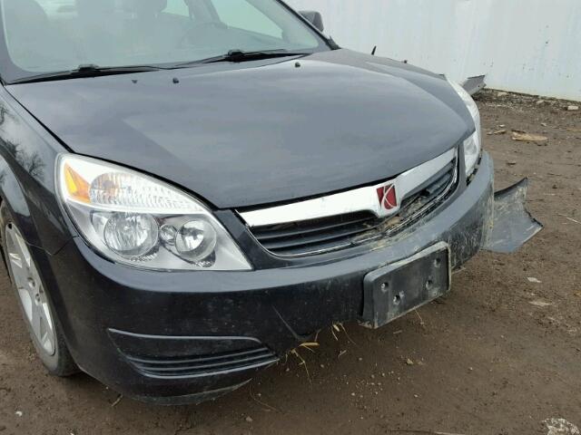 1G8ZS57NX8F115451 - 2008 SATURN AURA XE BLACK photo 9