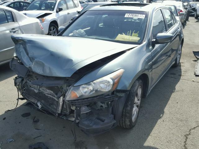 1HGCP36849A025208 - 2009 HONDA ACCORD EXL GREEN photo 2