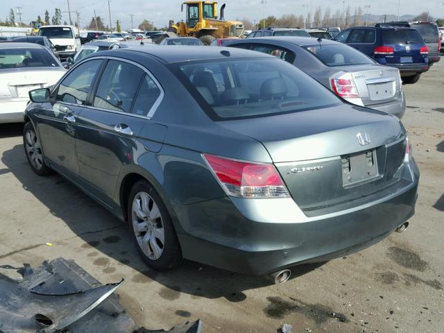 1HGCP36849A025208 - 2009 HONDA ACCORD EXL GREEN photo 3