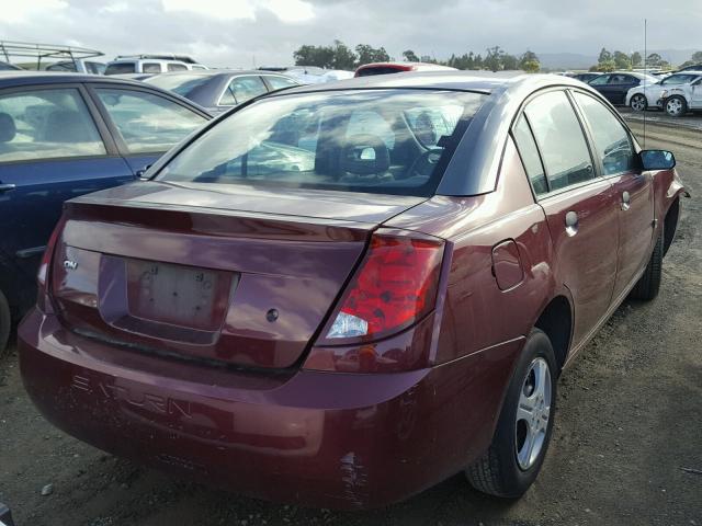 1G8AG52F23Z116292 - 2003 SATURN ION LEVEL 勃艮第红 照片 4