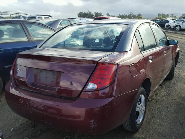 1G8AG52F23Z116292 - 2003 SATURN ION LEVEL BURGUNDY photo 4