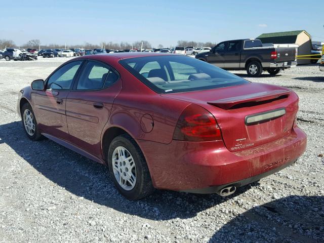 2G2WP522741287076 - 2004 PONTIAC GRAND PRIX RED photo 3