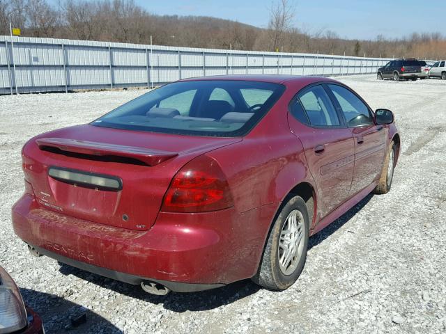 2G2WP522741287076 - 2004 PONTIAC GRAND PRIX RED photo 4