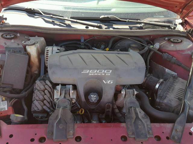 2G2WP522741287076 - 2004 PONTIAC GRAND PRIX RED photo 7