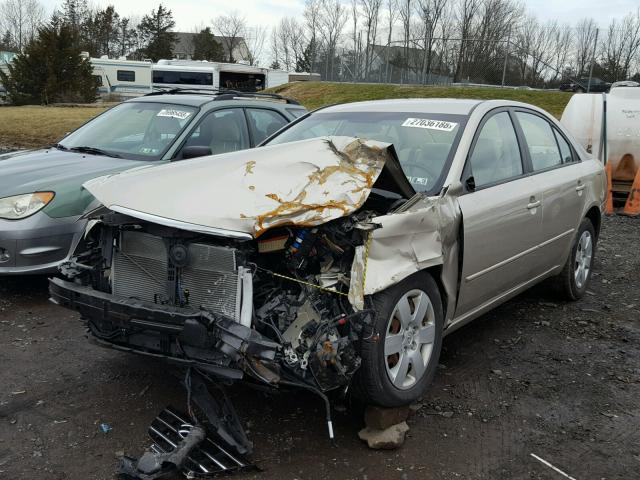 5NPET46C09H487562 - 2009 HYUNDAI SONATA GLS BEIGE photo 2