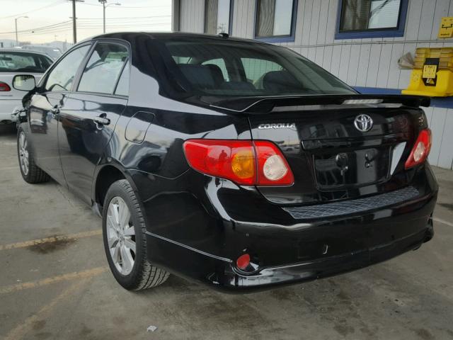 1NXBU40E89Z130576 - 2009 TOYOTA COROLLA BA BLACK photo 3