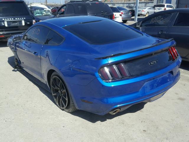 1FA6P8CF7H5266110 - 2017 FORD MUSTANG GT BLUE photo 3
