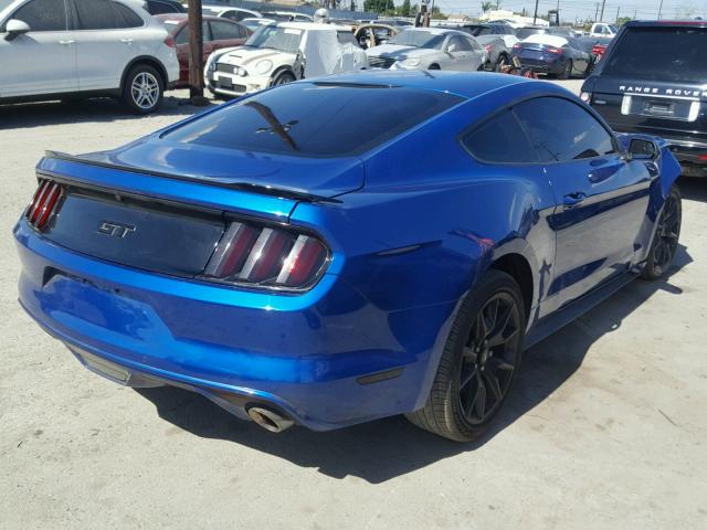 1FA6P8CF7H5266110 - 2017 FORD MUSTANG GT BLUE photo 4