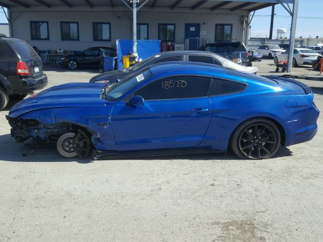 1FA6P8CF7H5266110 - 2017 FORD MUSTANG GT BLUE photo 9
