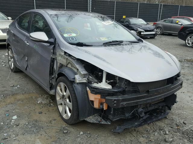 KMHDH4AEXCU466989 - 2012 HYUNDAI ELANTRA GL GRAY photo 1