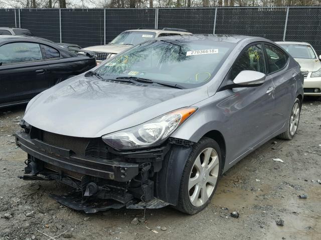 KMHDH4AEXCU466989 - 2012 HYUNDAI ELANTRA GL GRAY photo 2