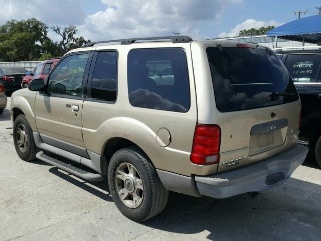 1FMYU60EX3UC13665 - 2003 FORD EXPLORER S GOLD photo 3