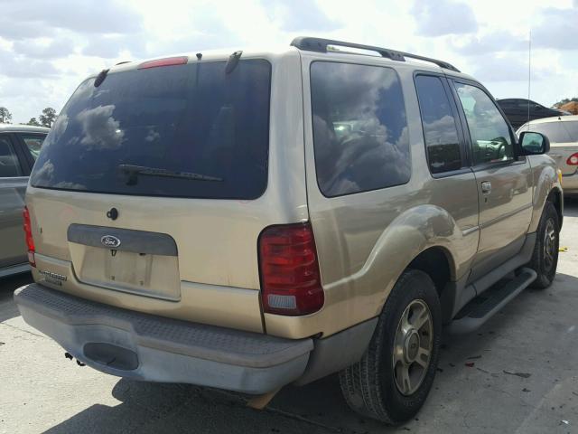 1FMYU60EX3UC13665 - 2003 FORD EXPLORER S GOLD photo 4