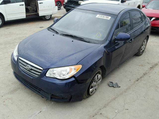 KMHDU46D58U310474 - 2008 HYUNDAI ELANTRA GL BLUE photo 2