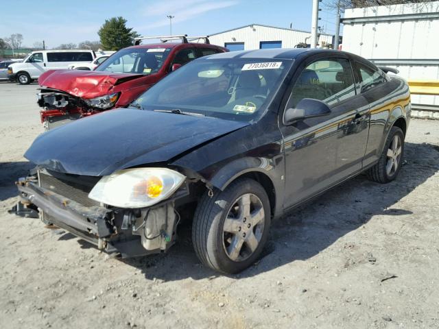 1G1AL18F187147918 - 2008 CHEVROLET COBALT LT BLACK photo 2