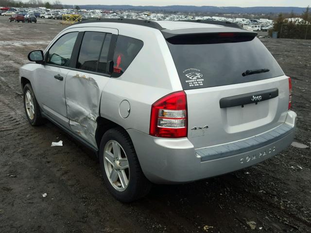 1J8FF47W67D428810 - 2007 JEEP COMPASS SILVER photo 3