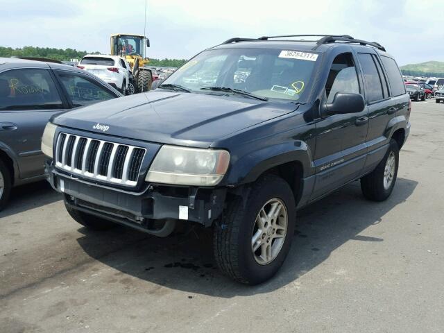 1J4GW48S64C338138 - 2004 JEEP GRAND CHER BLACK photo 2