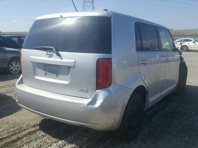 JTLKE50EX81035481 - 2008 TOYOTA SCION XB SILVER photo 4