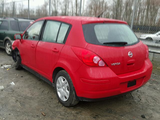 3N1BC1CP2CL368494 - 2012 NISSAN VERSA S RED photo 3