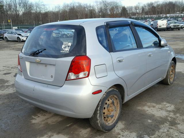 KL1TD66688B026031 - 2008 CHEVROLET AVEO BASE فضي صورة 4