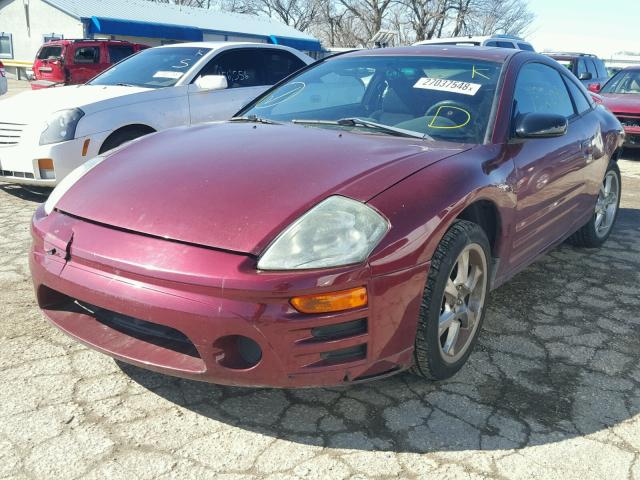 4A3AC44G33E130983 - 2003 MITSUBISHI ECLIPSE GS MAROON photo 2