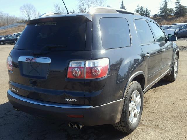 1GKEV13788J304726 - 2008 GMC ACADIA SLE BLACK photo 4