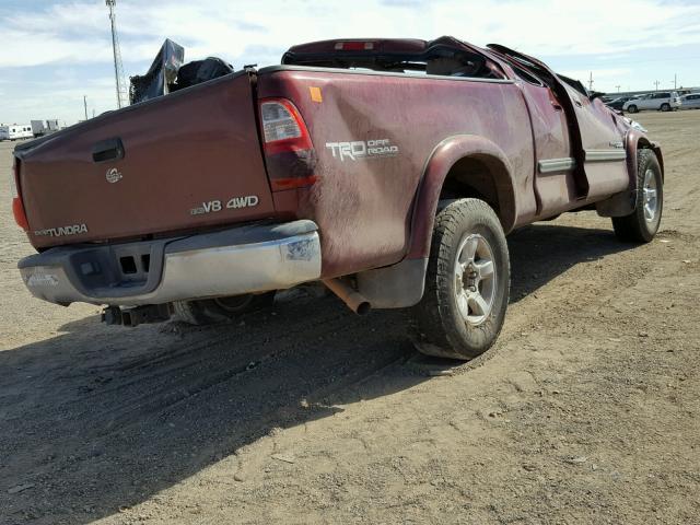 5TBBT44116S479683 - 2006 TOYOTA TUNDRA ACC MAROON photo 4