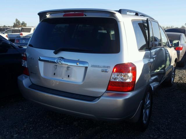 JTEEW21A360013160 - 2006 TOYOTA HIGHLANDER SILVER photo 4