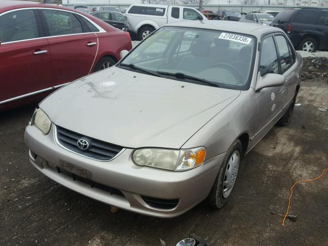 1NXBR12E01Z556246 - 2001 TOYOTA COROLLA CE TAN photo 2