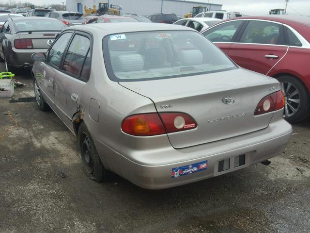 1NXBR12E01Z556246 - 2001 TOYOTA COROLLA CE TAN photo 3