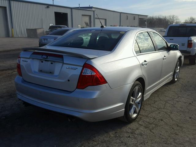 3FAHP0KC8BR127982 - 2011 FORD FUSION SPO SILVER photo 4