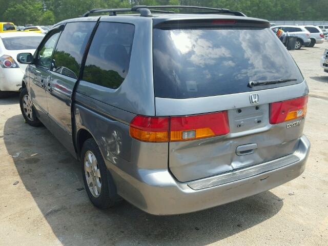 2HKRL18082H516377 - 2002 HONDA ODYSSEY EX GRAY photo 3