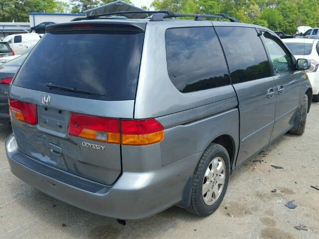 2HKRL18082H516377 - 2002 HONDA ODYSSEY EX GRAY photo 4