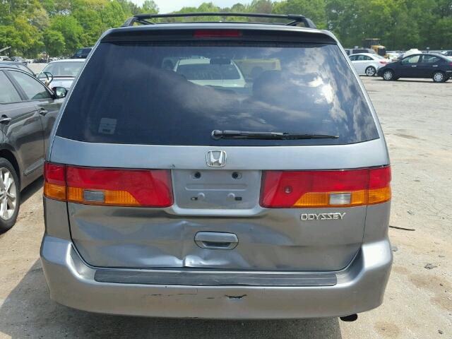 2HKRL18082H516377 - 2002 HONDA ODYSSEY EX GRAY photo 9