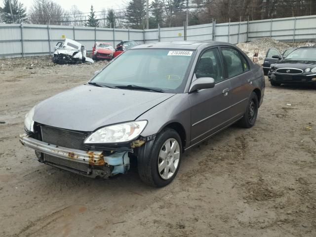 2HGES267X5H509047 - 2005 HONDA CIVIC EX GRAY photo 2