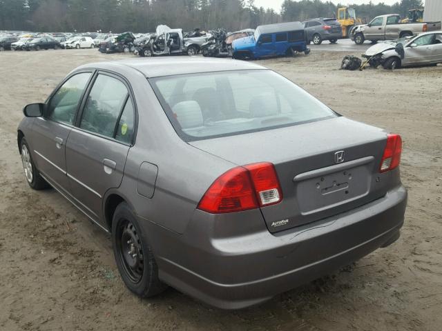 2HGES267X5H509047 - 2005 HONDA CIVIC EX GRAY photo 3