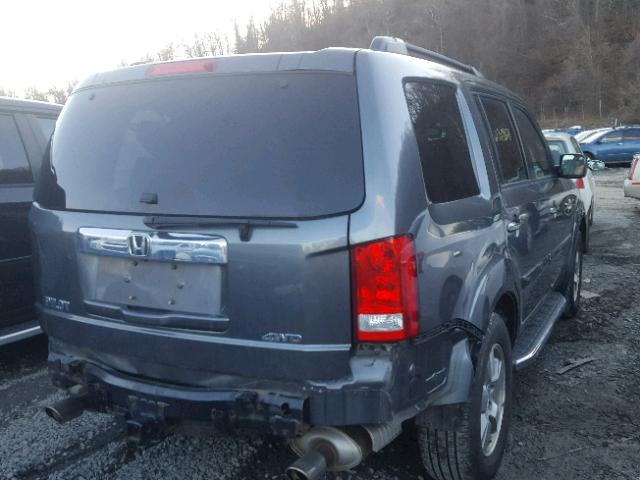 5FNYF4H50BB095267 - 2011 HONDA PILOT EXL GRAY photo 4