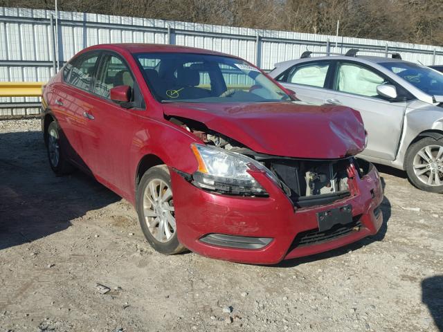 3N1AB7AP3DL755559 - 2013 NISSAN SENTRA S RED photo 1