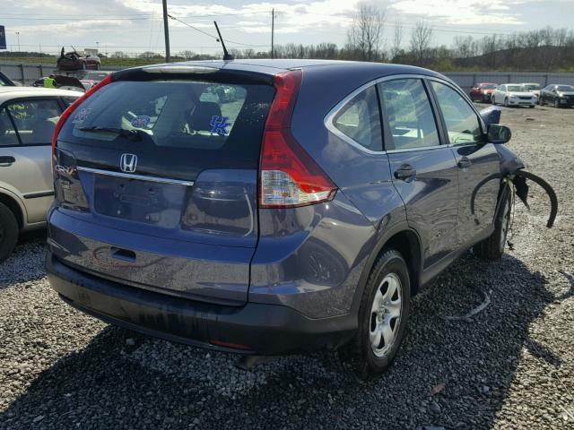 3CZRM3H33CG700049 - 2012 HONDA CR-V LX BLUE photo 4