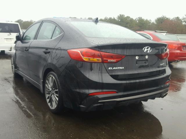 KMHD04LB7JU447226 - 2018 HYUNDAI ELANTRA SP BLACK photo 3