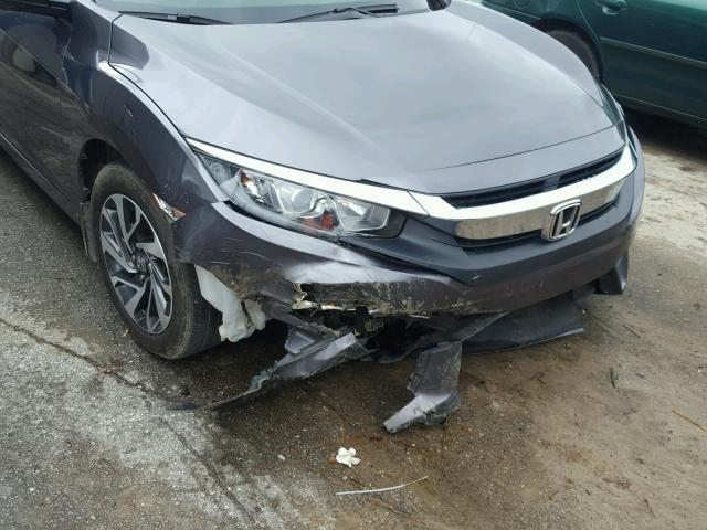 19XFC2F77GE039638 - 2016 HONDA CIVIC EX ნაცრისფერი ფოტო 9