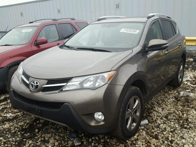 JTMRFREV9FD172768 - 2015 TOYOTA RAV4 XLE GRAY photo 2