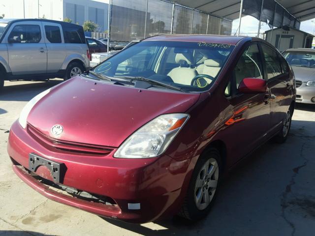 JTDKB20U253079016 - 2005 TOYOTA PRIUS RED photo 2