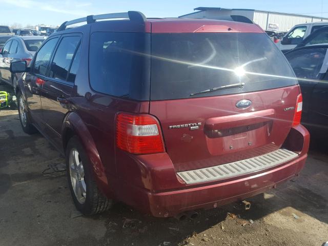 1FMDK06165GA62606 - 2005 FORD FREESTYLE MAROON photo 3