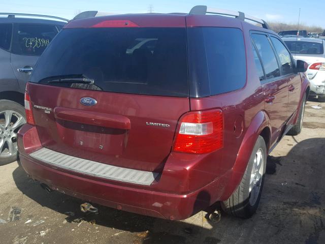 1FMDK06165GA62606 - 2005 FORD FREESTYLE MAROON photo 4