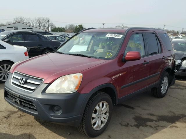 SHSRD78845U323936 - 2005 HONDA CR-V EX RED photo 2