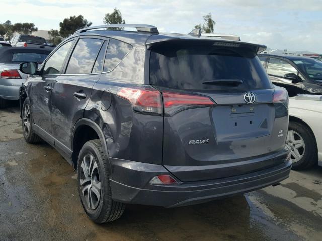 JTMBFREV7JJ177883 - 2018 TOYOTA RAV4 LE CHARCOAL photo 3