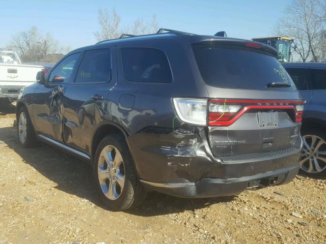 1C4RDJDG8EC318804 - 2014 DODGE DURANGO LI GRAY photo 3