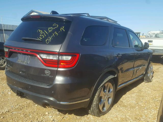 1C4RDJDG8EC318804 - 2014 DODGE DURANGO LI GRAY photo 4